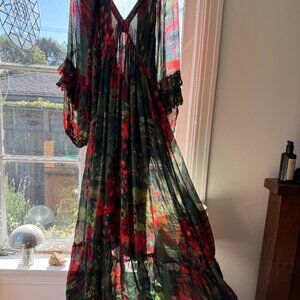 FARM Rio Leopard Camo Maxi Dress